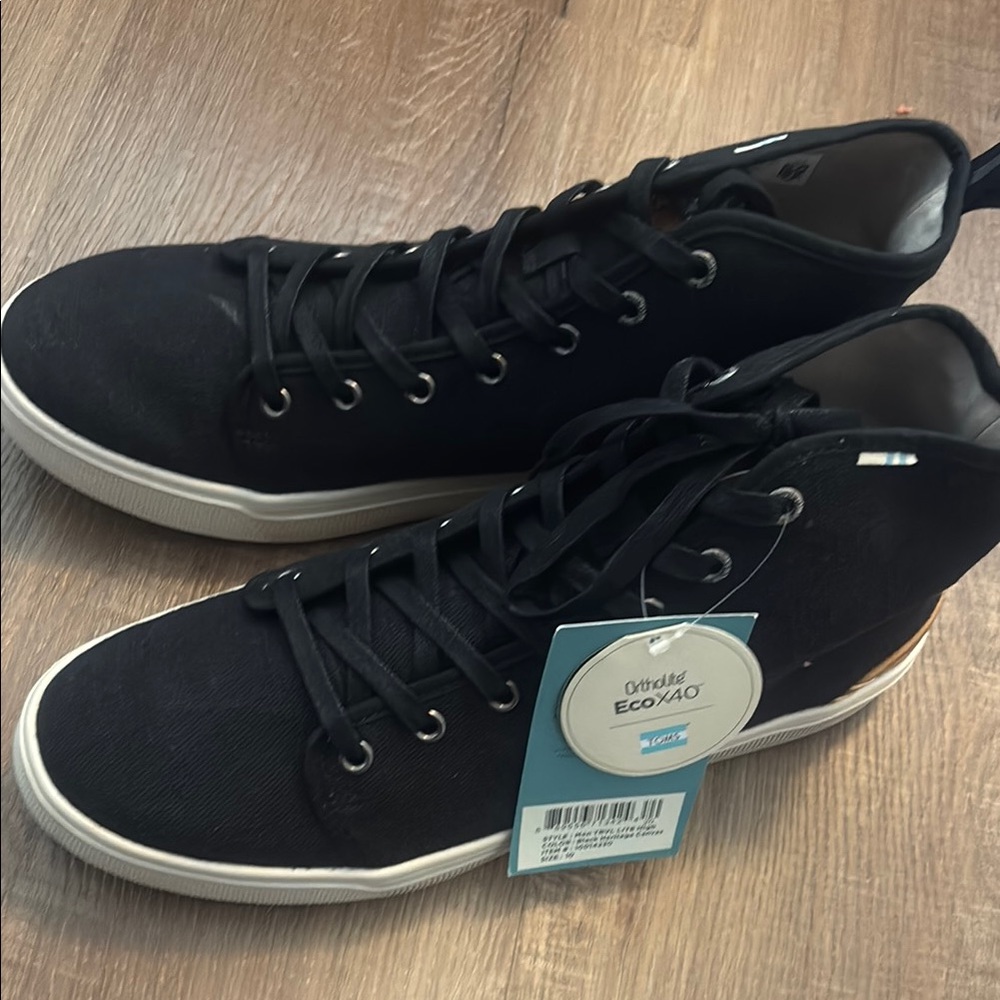 Toms Men Ortholite EcoX40  Black Sneakers 10 NWT